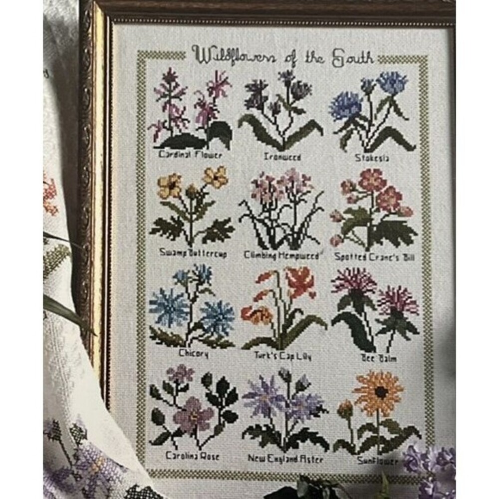 Design Connection Wildflowers Of The Southwest - Cross Stitch Sampler Pattern